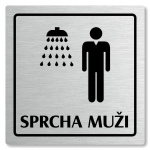 Sprcha muži, 100x100mm, stříbrná, Arizona